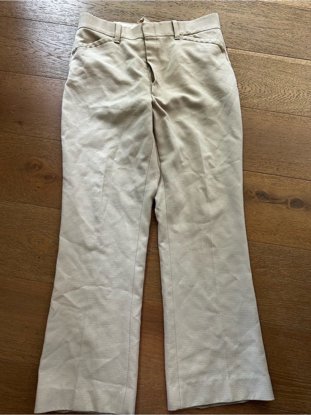 Farah Men's Light Beige bell bottom 70s costume 32x30